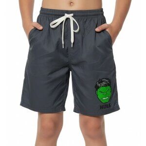 Marvel Avengers Hulk Big Boys Pull-On Drawstring Shorts with Side Pockets (12)